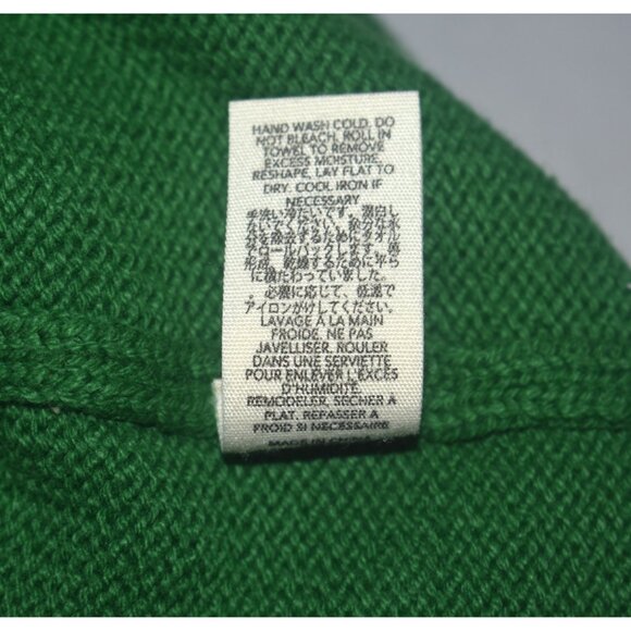 The GREAT. Scallop Sophomore Cardigan Sweater Green Cream Balloon Sleeves 2 M - Picture 7 of 10